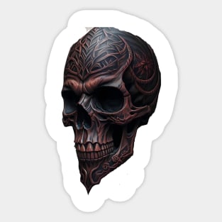 tribal skull #2 Sticker